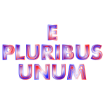 E Pluribus Unum Red White Blue Typography 2 No Background