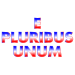 E Pluribus Unum Red White Blue Typography No Background