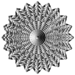Star ornament with radial pattern
