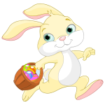 Easter bunny running