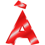 Effect Letters Alphabet red: Ã€