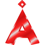 Effect Letters Alphabet red: Ã…