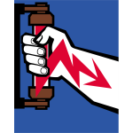 Electric shock warning symbol