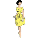 Elegant lady in yellow
