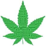 Elliptical Rectangles Marijuana Leaf