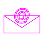 Email icon pink lines