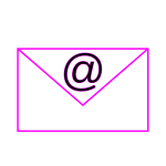 Pink e-mail sign