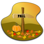 Fall landscape vector drawing