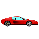 Vector drawing of Ferrari Testarossa
