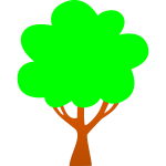 Simple tree cartoon clip art