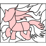 Puzzle picture fantasy pony