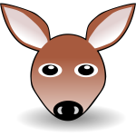 Funny fawn face vector graphics