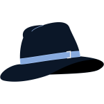 Fedora hat vector illustration