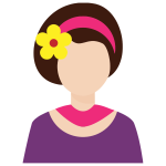 Female avatar with hair decoration