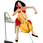 Female cello player