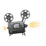 Film projector vector drawing