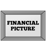 Financial picture metaphor sign vector image
