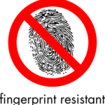 Fingerprint resistant sign (2-color)