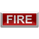 Vector image of fire alarm optical sign