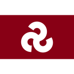 Flag of Former Miyoshi Hiroshima since 1992 4 1 version