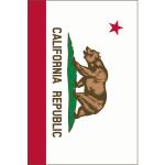 Flag of California Republic vertical vector image