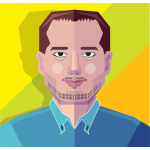 Colorful male vector image