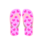 Purple flip-flops