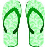 Flip Flops Green Color