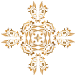Flowery golden cross