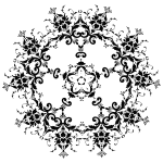 Round circle floral design