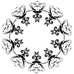 Circle floral vector image