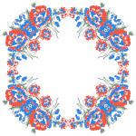 Floral Wreath Frame 3 Variation 2