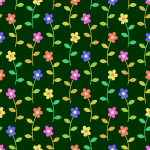 Flowers on green background