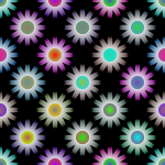Floral tiles in many colors
