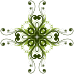 Clip art of green flower