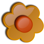 Gloss ocher flower vector image