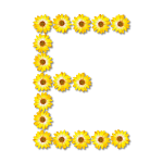 Floral letter E