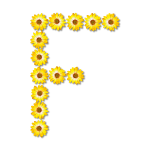 Floral letter F
