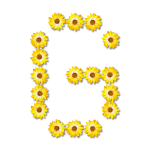 Letter G in flowers