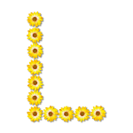Floral letter L
