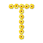 Flowery letter T