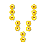 Floral letter V