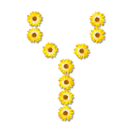 Floral letter Y
