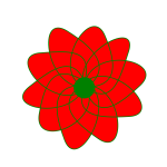 Christmas flower vector drawing