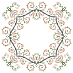 Image of posh floral patterned frame
