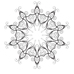 Round lace ornament