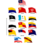 Flying Flags of Malaysia