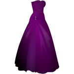 Formal purple ladies gown vector image