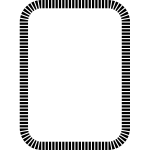 plain Frame black and white rounded square