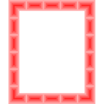 Frame with red pattern